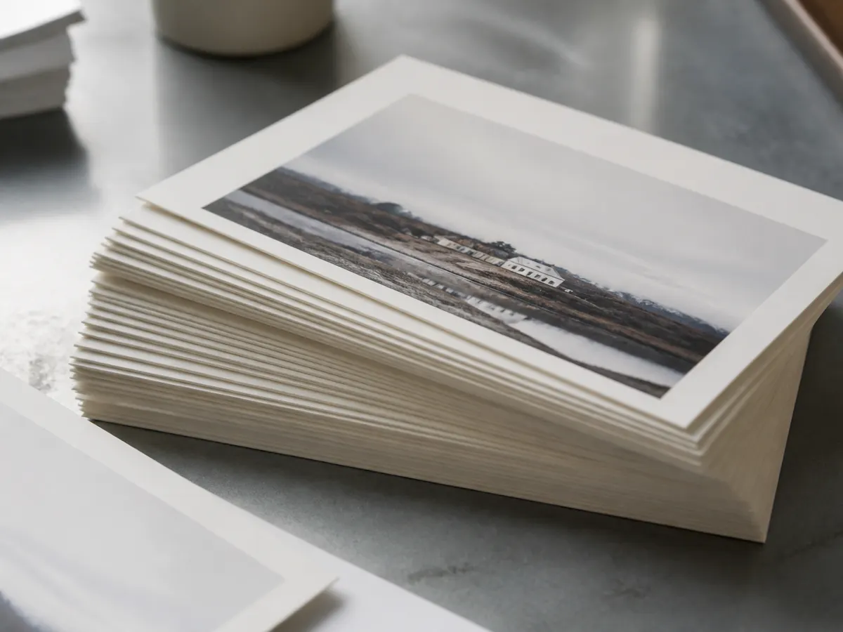 A fanned stack of identical printed cards