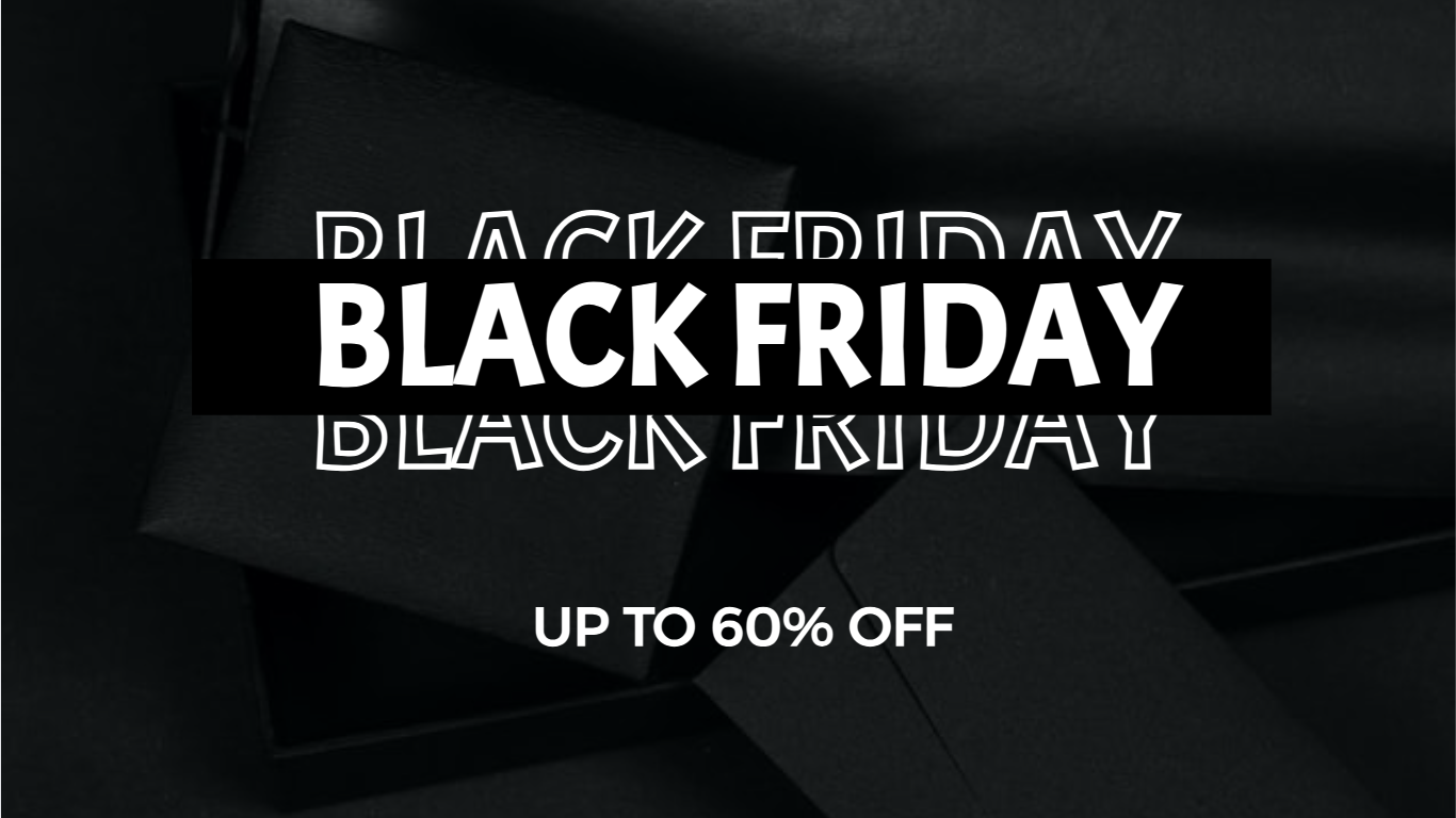 Black Friday promo banner rendered from JSON