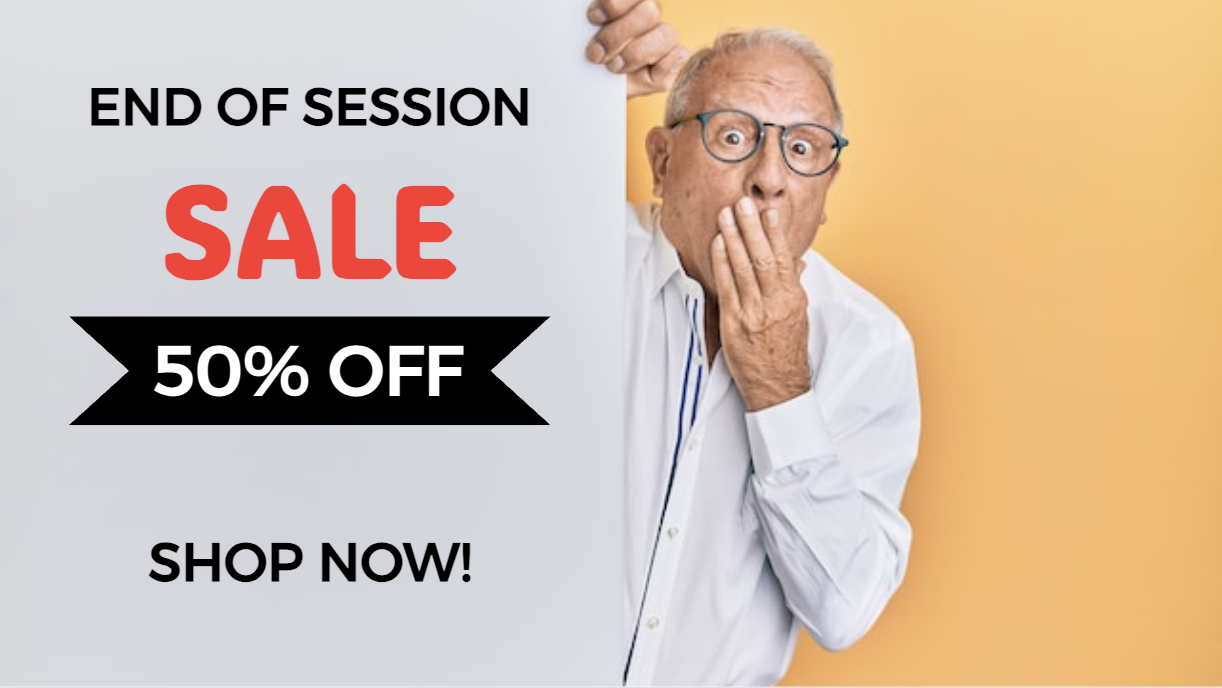 End of season sale banner rendered from JSON
